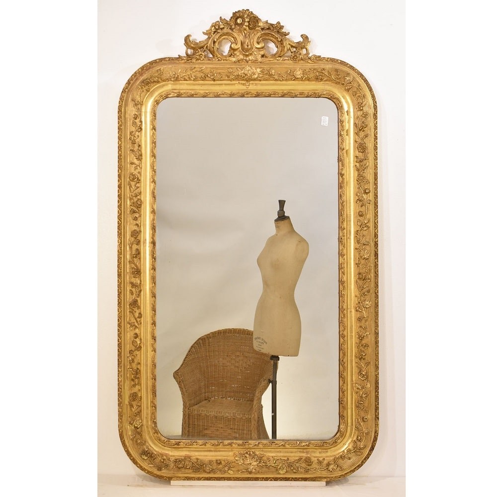 SPC182 1 antique gold leaf mirror antic louis philippe.jpg